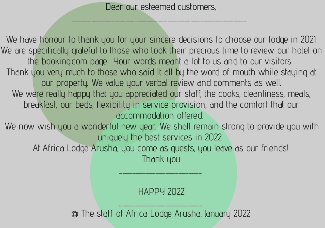 Africa Lodge Arusha Nkoaranga Экстерьер фото